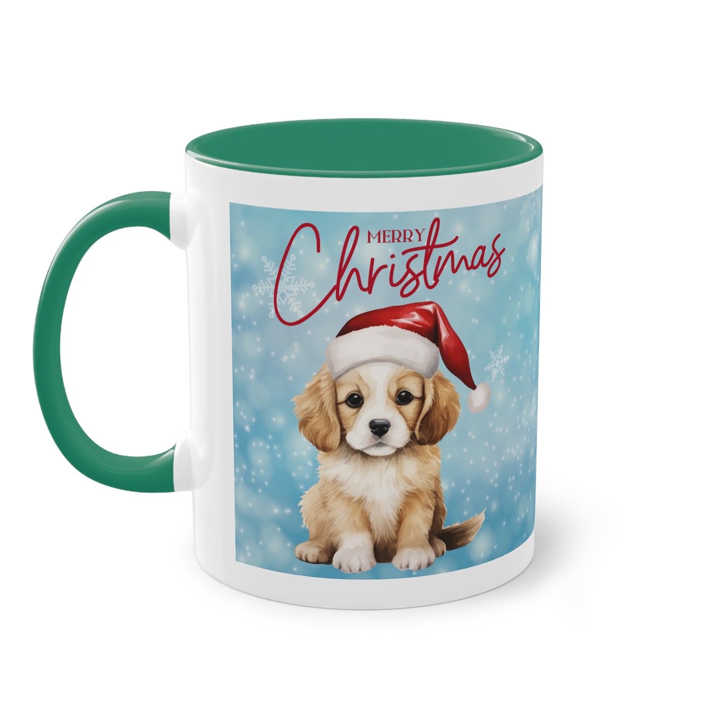 Hund Merry Christmas (5) - Zwei-Ton-Kaffeetasse