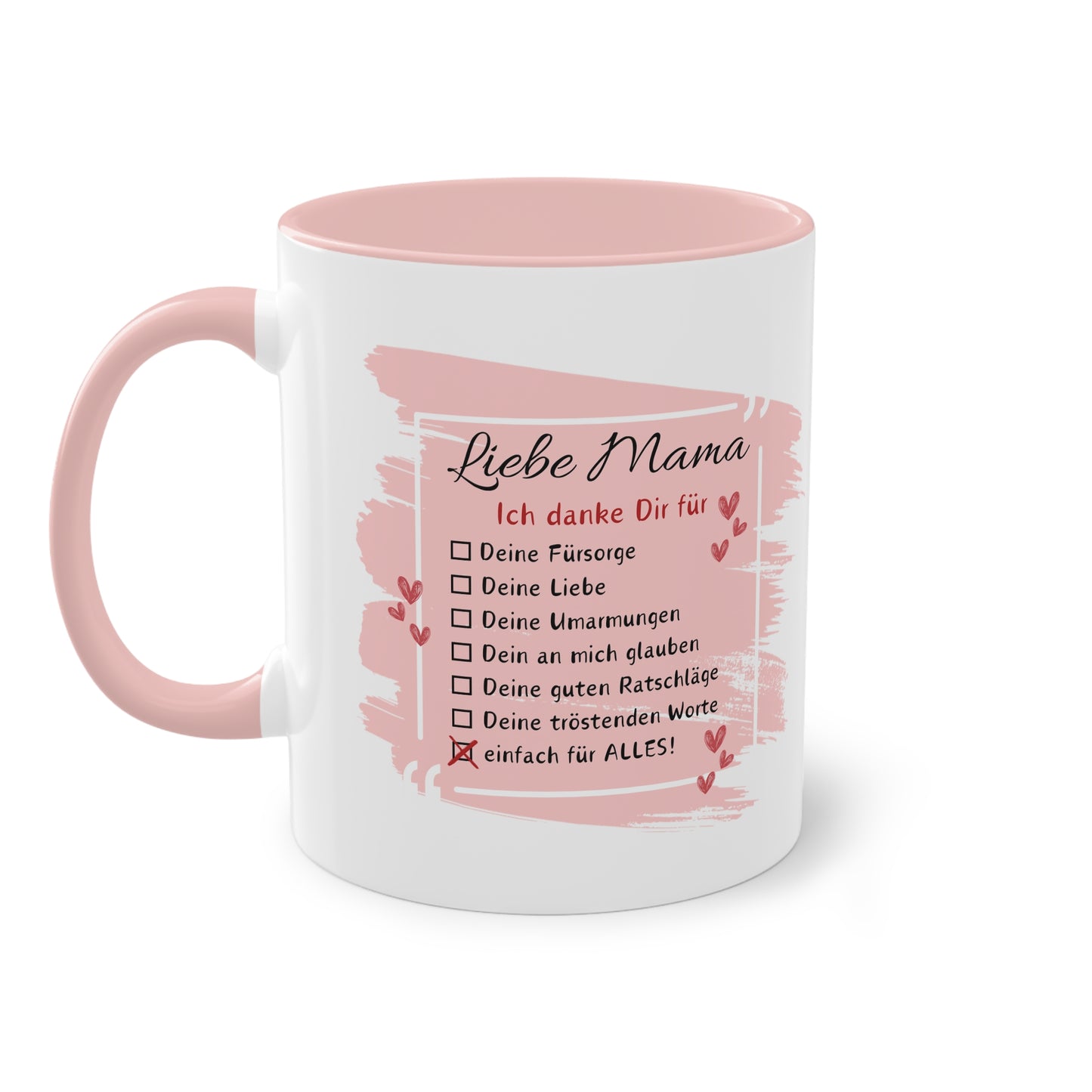 Liebe Mama ich danke dir für - Zwei-Ton-Tasse