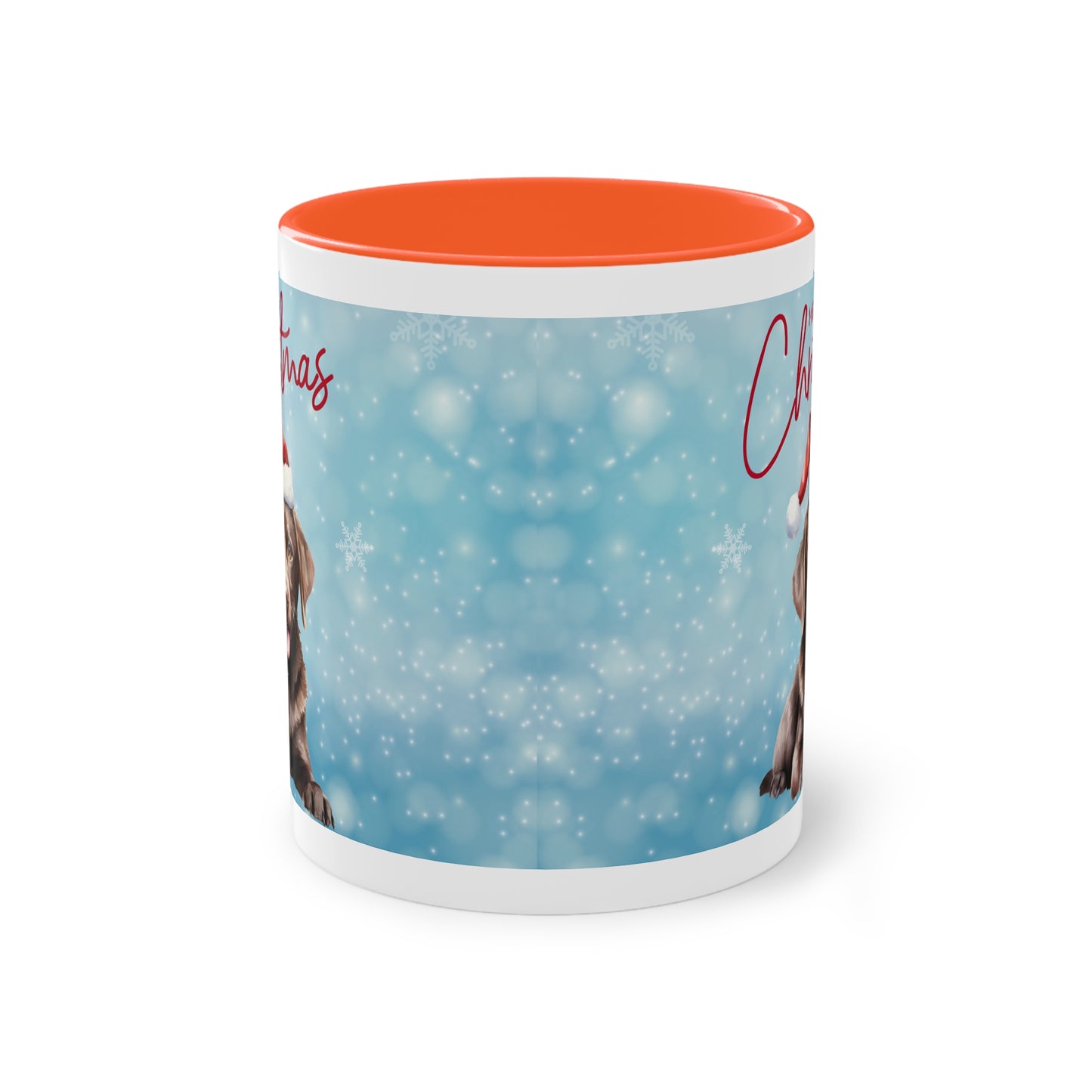 Hund Merry Christmas (2) - Zwei-Ton-Kaffeetasse