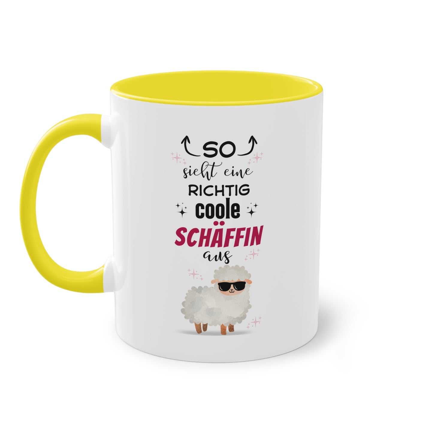 So sieht eine richtig coole Schäffin aus - Zwei-Ton-Tasse