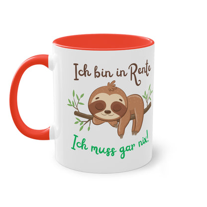 Ich bin in Rente. Ich muss gar nichts! - Zwei-Ton-Tasse