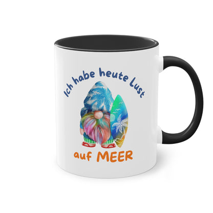 Ich habe heute Lust auf Meer - Zwei-Ton-Kaffeetasse