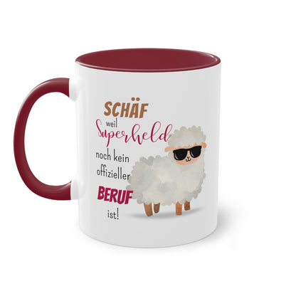 Schäf weil Superheld noch kein offizieller Beruf ist! - Zwei-Ton-Tasse