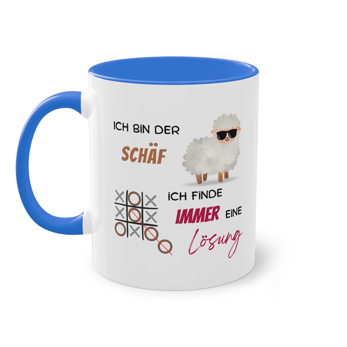 Ich bin der Schäf. Ich finde immer eine Lösung - Zwei-Ton-Tasse