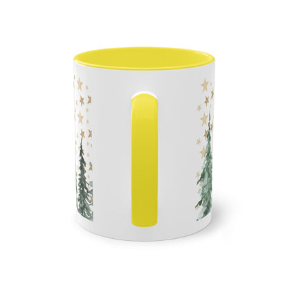 Tannenbaumlandschaft - Zwei-Ton-Kaffeetasse