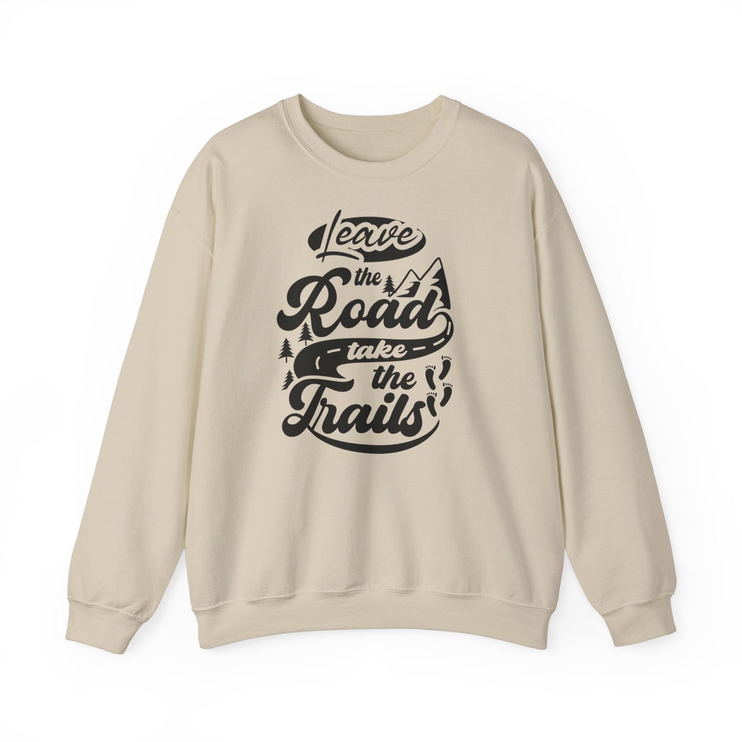 Unisex Heavy Blend™ Crewneck Sweatshirt -  Leave the road take the trails (Verlasse die Straße und nutze die Trails)