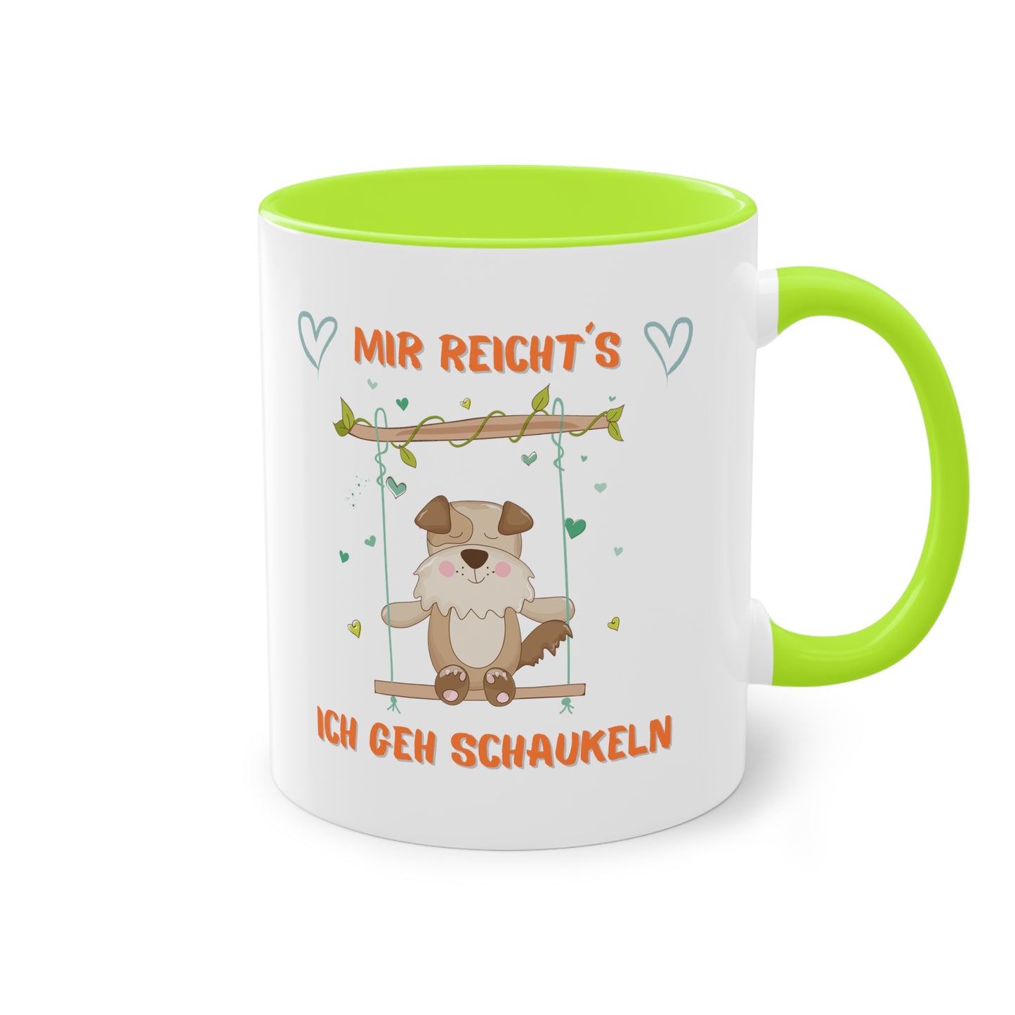 Mir reicht´s: Ich geh schaukeln - Zwei-Ton-Kaffeetasse