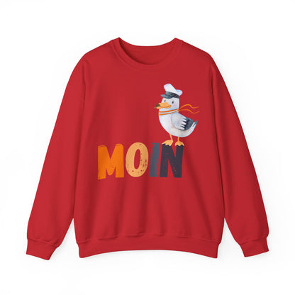 Unisex Sweatshirt -  Moin (bunt) mit Möwe