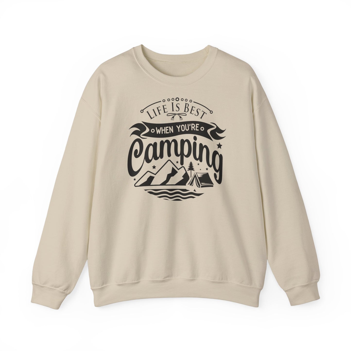 Unisex Sweatshirt - Life is best when you are camping (Das Leben ist besser, wenn Du zeltest)