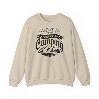 Unisex Sweatshirt - Life is best when you are camping (Das Leben ist besser, wenn Du zeltest)