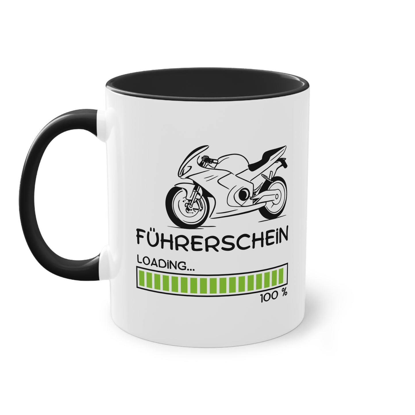 Motorrad Führerschein loading - Zwei-Ton-Tasse
