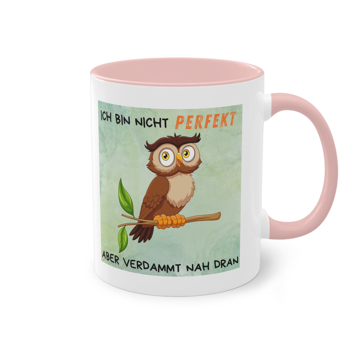 Ich bin nicht perfekt aber verdammt nah dran - Zwei-Ton-Kaffeetasse