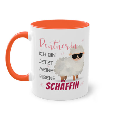 Rentnerin ich bin jetzt meine eigene Schäffin - Zwei-Ton-Tasse