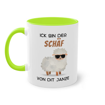 Ick bin der Schäf von dit Janze - Zwei-Ton-Tasse