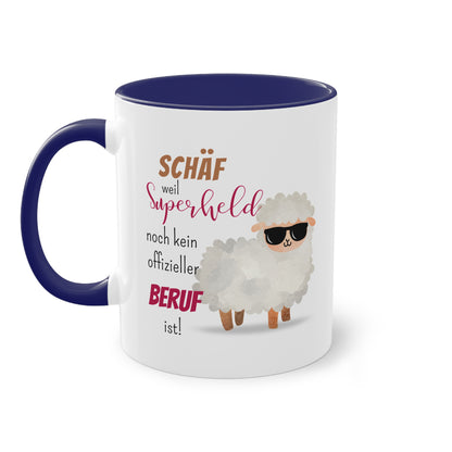 Schäf weil Superheld noch kein offizieller Beruf ist! - Zwei-Ton-Tasse