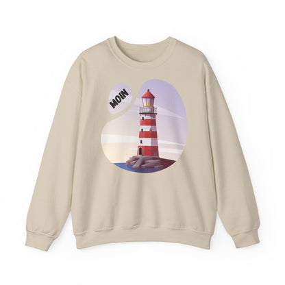 Unisex Sweatshirt -  Moin mit Leuchtturm (bunt)