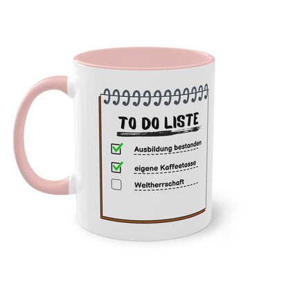 To Do Liste - Zwei-Ton-Kaffeetasse