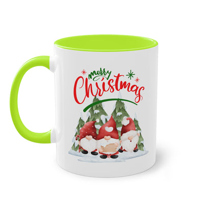 Wichtel Merry Christmas - Zwei-Ton-Kaffeetasse