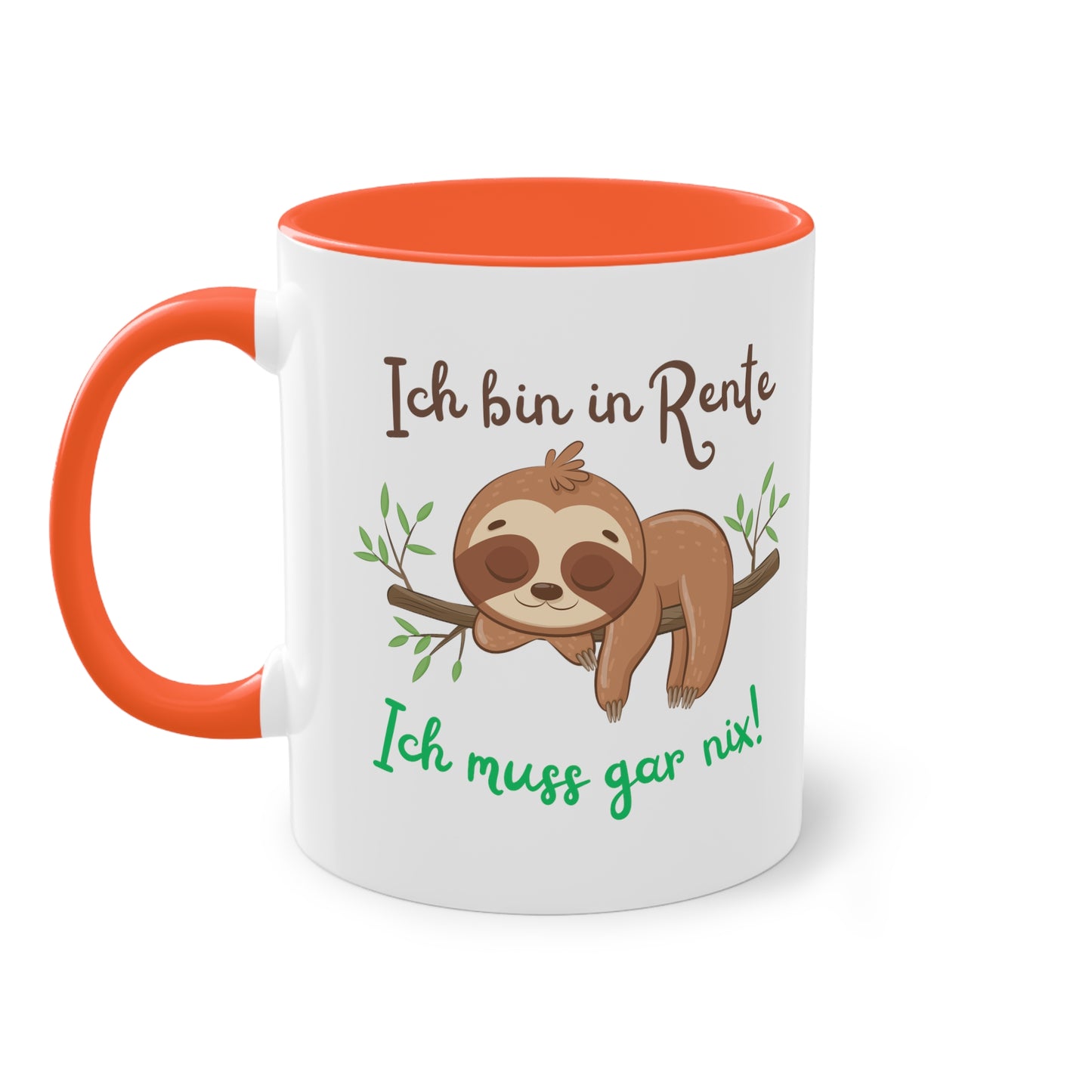 Ich bin in Rente, ich muss gar nix (2) - Zwei-Ton-Kaffeetasse