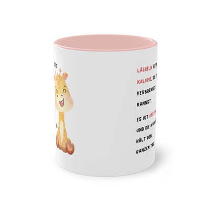 Lächeln ist die beste Kalorie - Zwei-Ton-Kaffeetasse