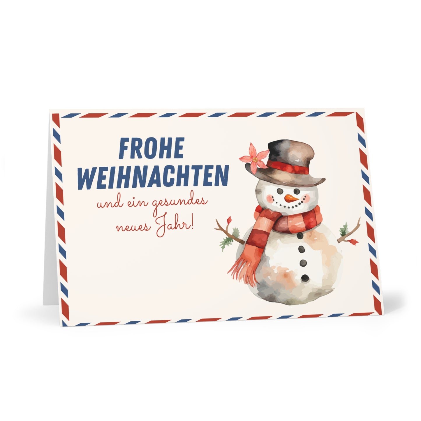 Frohe Weihnachten Schneemann - Grußkarte 7er Set