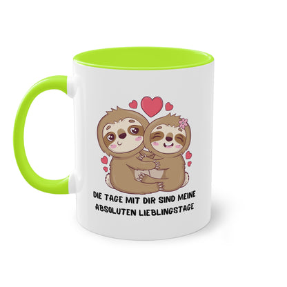 Die Tage mit Dir sind meine absoluten Lieblingstage - Zwei-Ton-Tasse