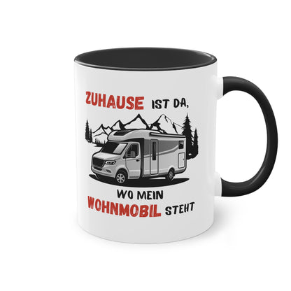 Zuhause ist da, wo mein Wohnmobil steht - Zwei-Ton-Kaffeetasse