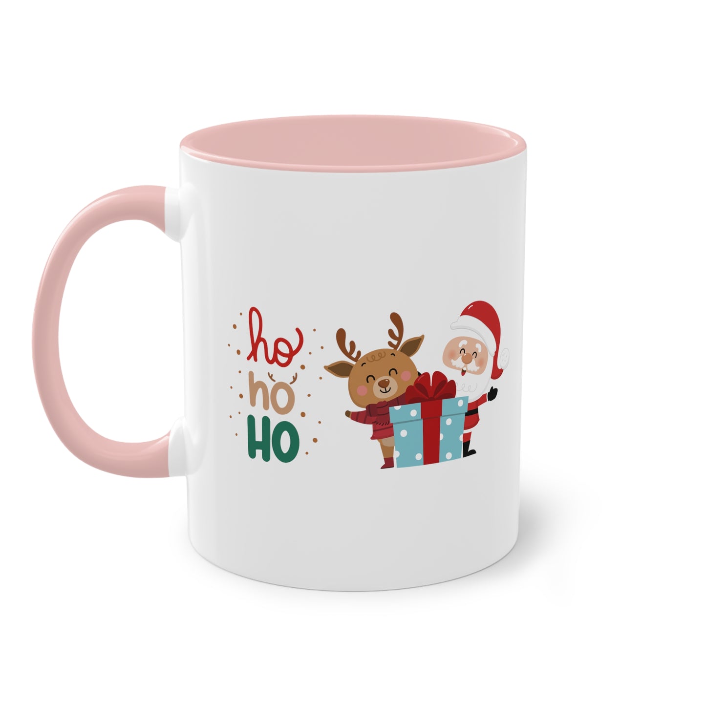 Ho ho ho Rentier und Santa  (2) - Zwei-Ton-Kaffeetasse