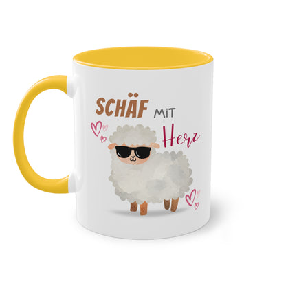 Schäf mit Herz - Zwei-Ton-Tasse