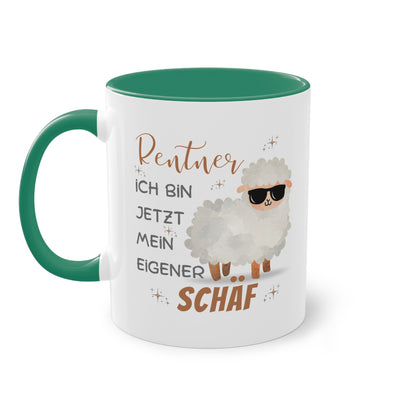 Rentner ich bin jetzt mein eigener Schäf - Zwei-Ton-Tasse