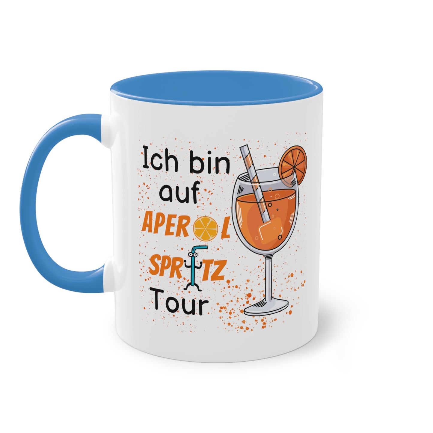 Ich bin auf Aperol Spritz Tour - Zwei-Ton-Kaffeetasse