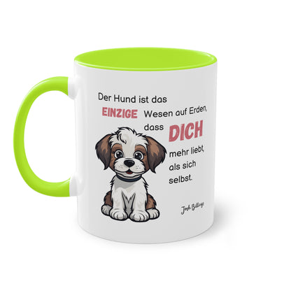 Der Hund ist das einzige Wesen - Zwei-Ton-Kaffeetasse