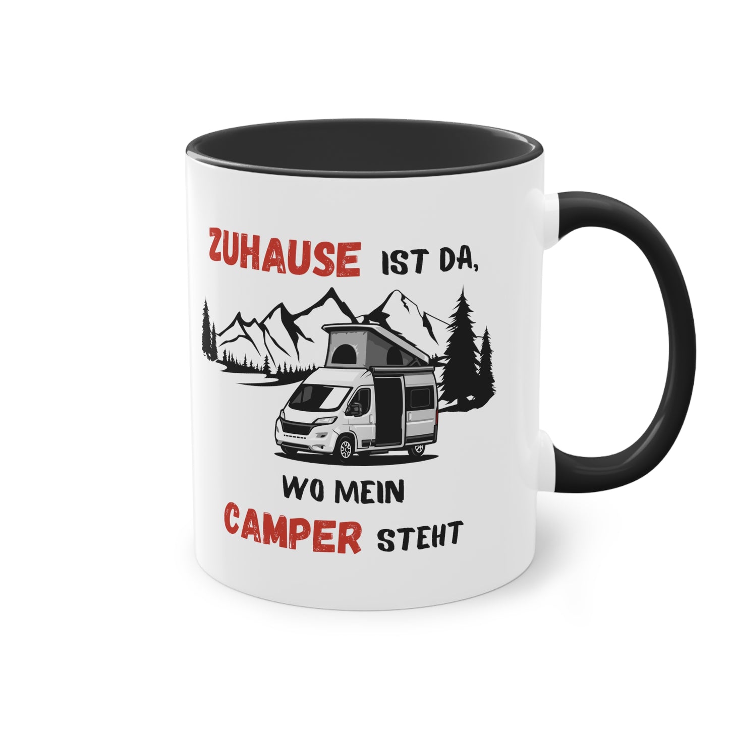 Zuhause ist da, wo mein Camper steht - Zwei-Ton-Kaffeetasse