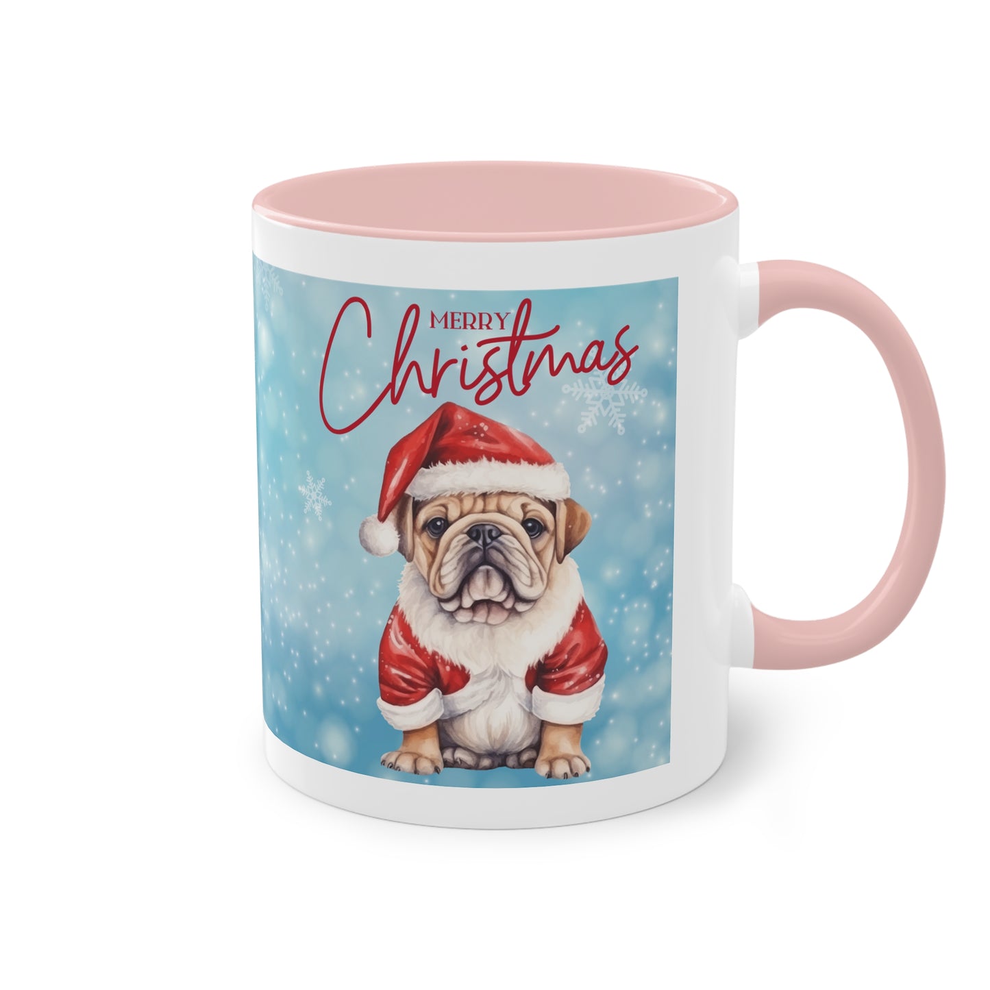 Hund Merry Christmas (4) - Zwei-Ton-Kaffeetasse