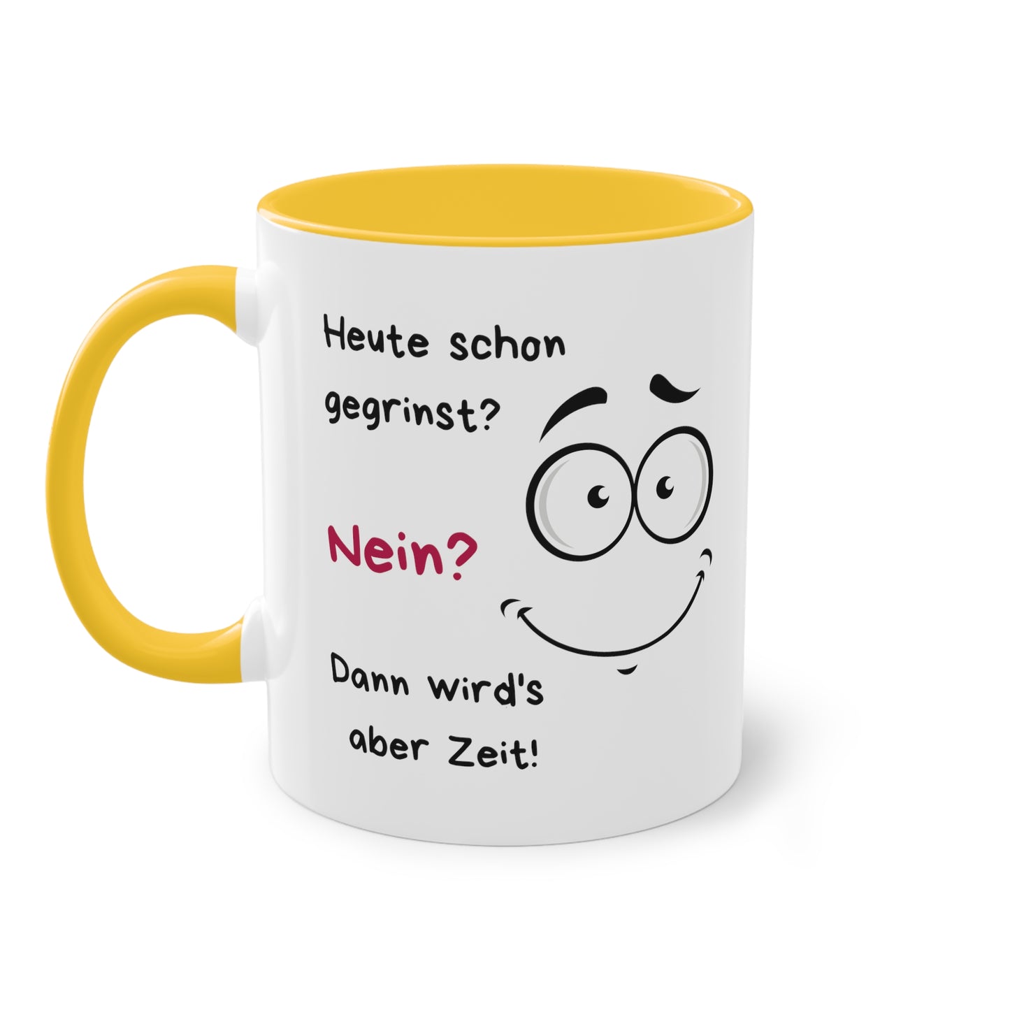 Heute schon gegrinst - Zwei-Ton-Kaffeetasse