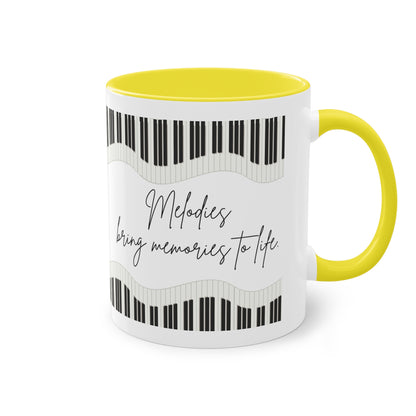 Melodies bring memories to life - Zwei-Ton-Kaffeetasse