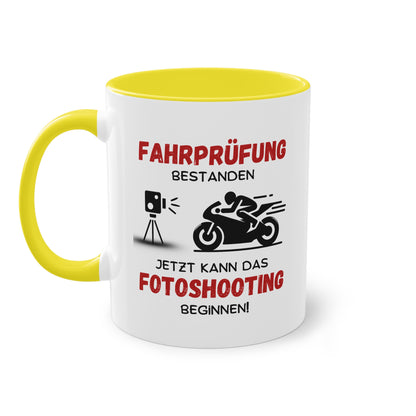 Motorrad Fahrprüfung bestanden - Zwei-Ton-Tasse
