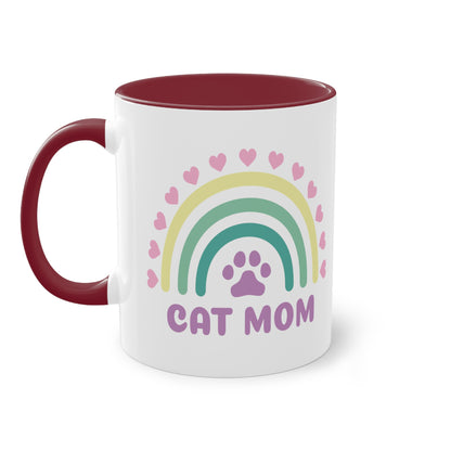 Cat Mom - Zwei-Ton-Kaffeetasse