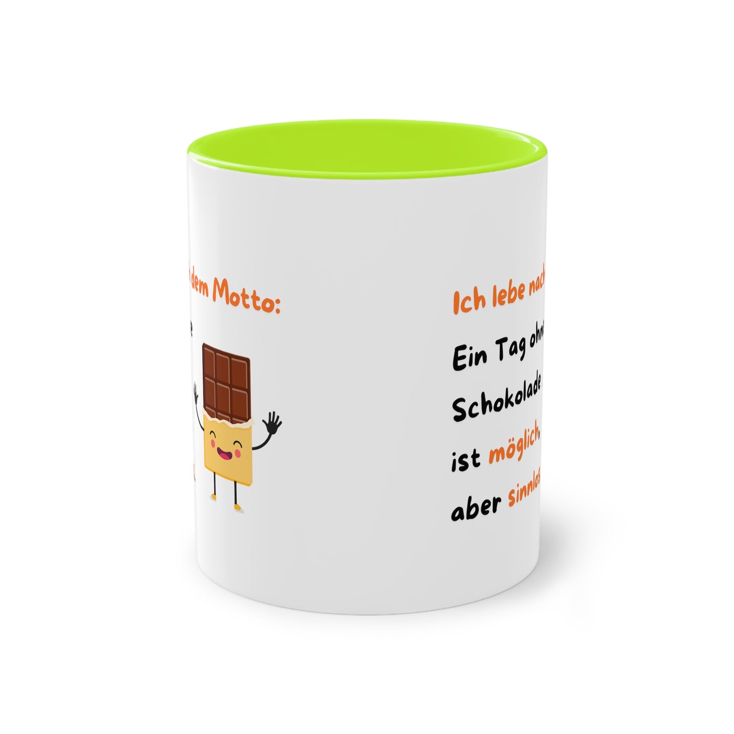 Ich lebe nach dem Motto  - Zwei-Ton-Kaffeetasse