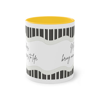 Melodies bring memories to life - Zwei-Ton-Kaffeetasse