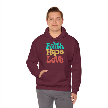 Unisex Hoodie - Faith, Hope, Love