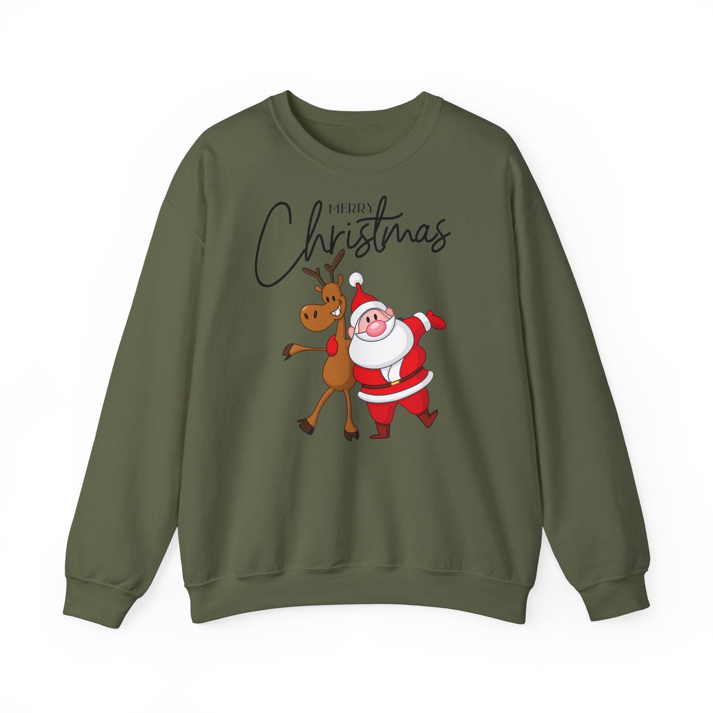 Merry Christmas Rentier und Santa  - Unisex Sweatshirt