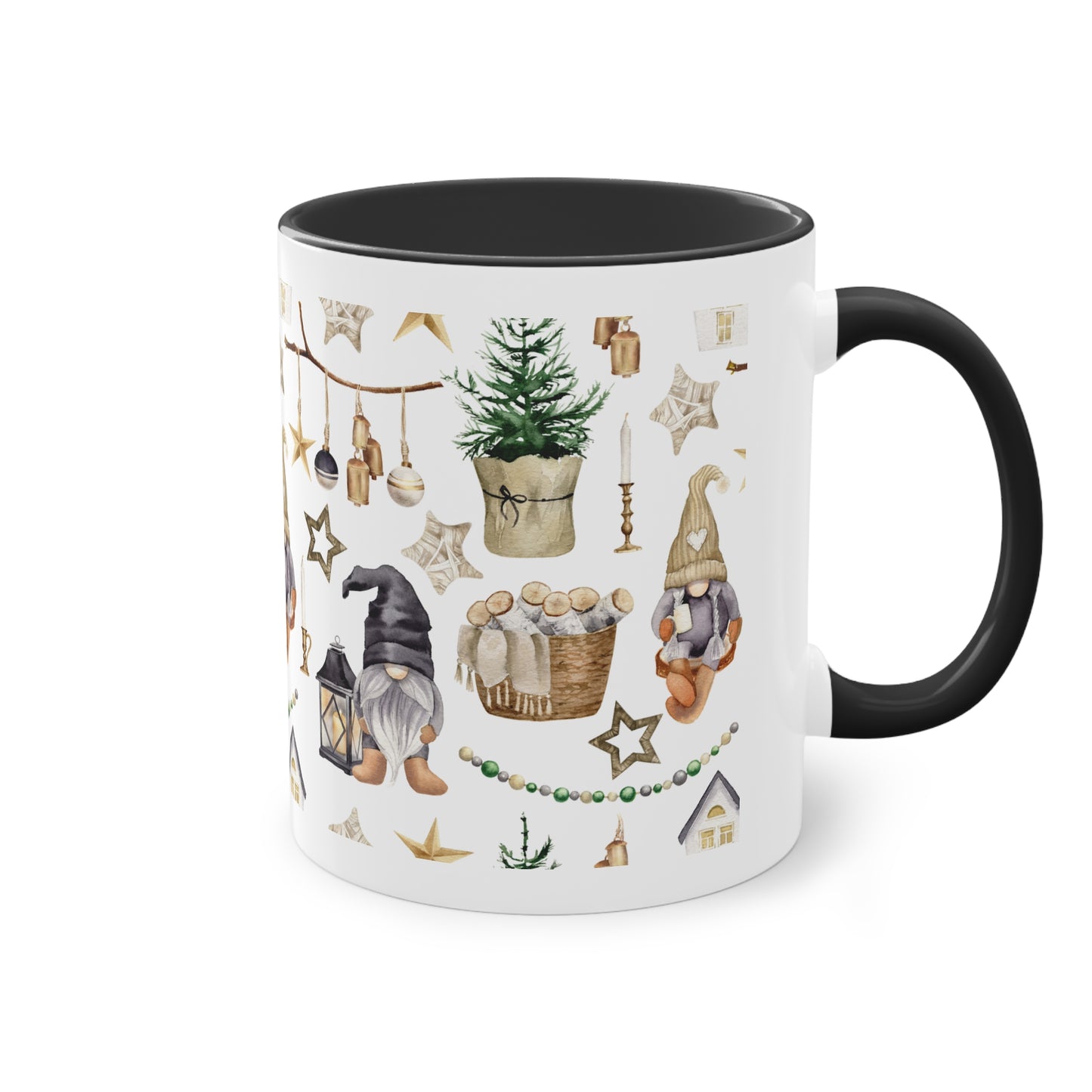 Weihnachtswichtel - Zwei-Ton-Kaffeetasse