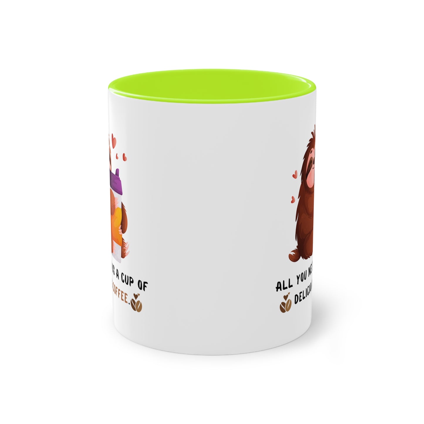 All you need is a cup of delicious coffee - Zwei-Ton-Kaffeetasse