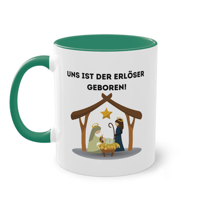 Uns ist der Erlöser geboren! - Zwei-Ton-Tasse