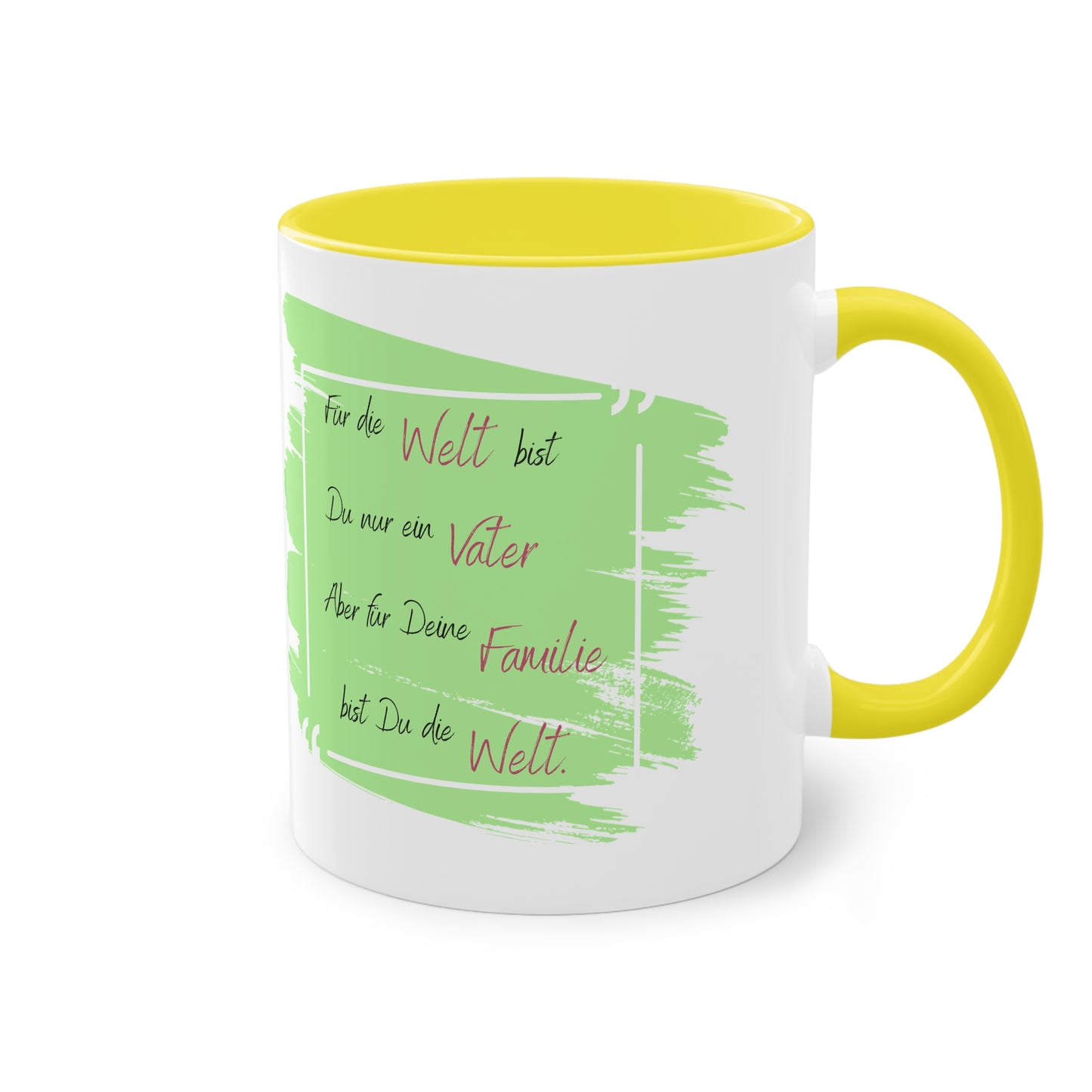 To the world you are just a father but to your family - two tone coffee mug