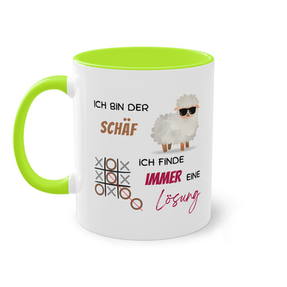 Ich bin der Schäf. Ich finde immer eine Lösung - Zwei-Ton-Tasse