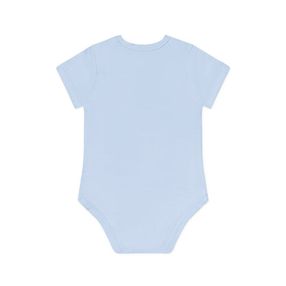 Short-sleeved organic bodysuits - born 2024 (elephant version 1)