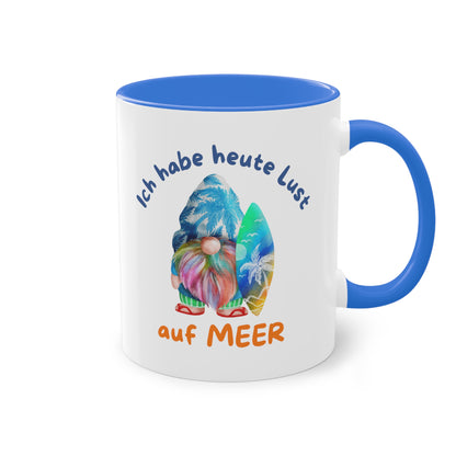 Ich habe heute Lust auf Meer - Zwei-Ton-Kaffeetasse