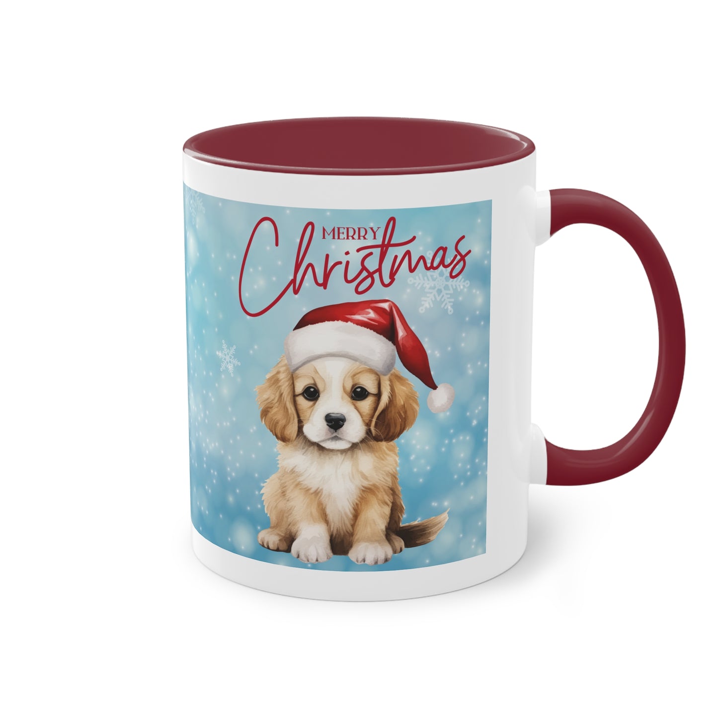 Hund Merry Christmas (5) - Zwei-Ton-Kaffeetasse